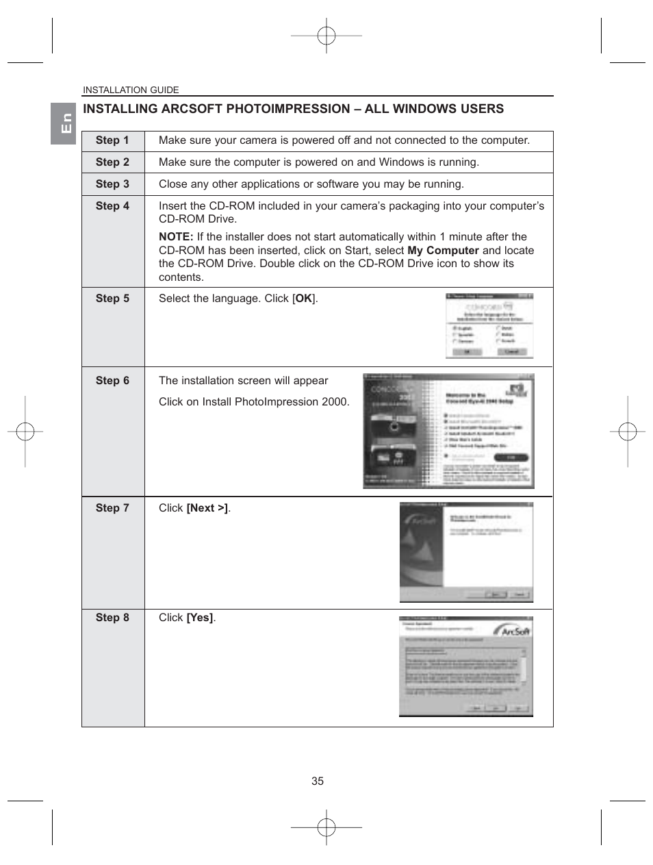 Concord Camera 2040 User Manual | Page 36 / 51