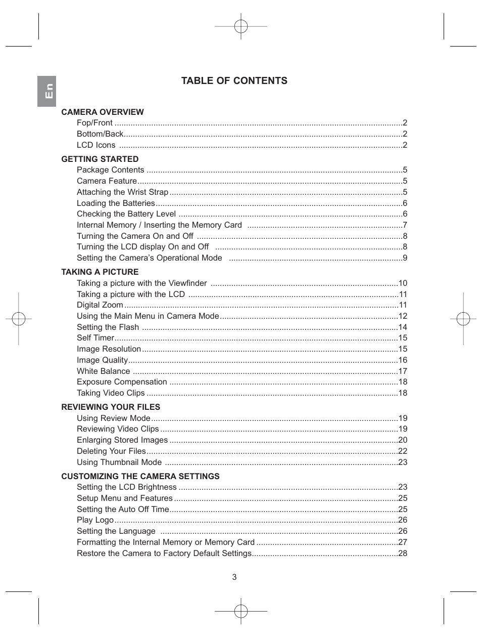 Concord Camera 2040 User Manual | Page 4 / 51