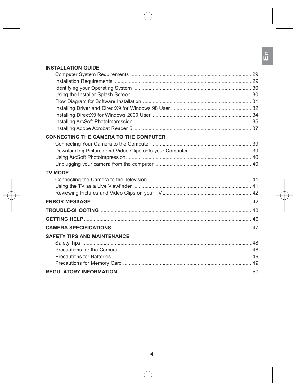 Concord Camera 2040 User Manual | Page 5 / 51