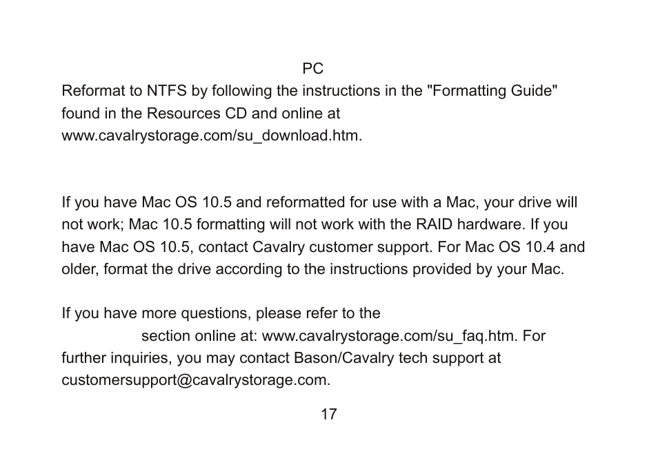 Cavalry Storage CADT-U32A User Manual | Page 17 / 20