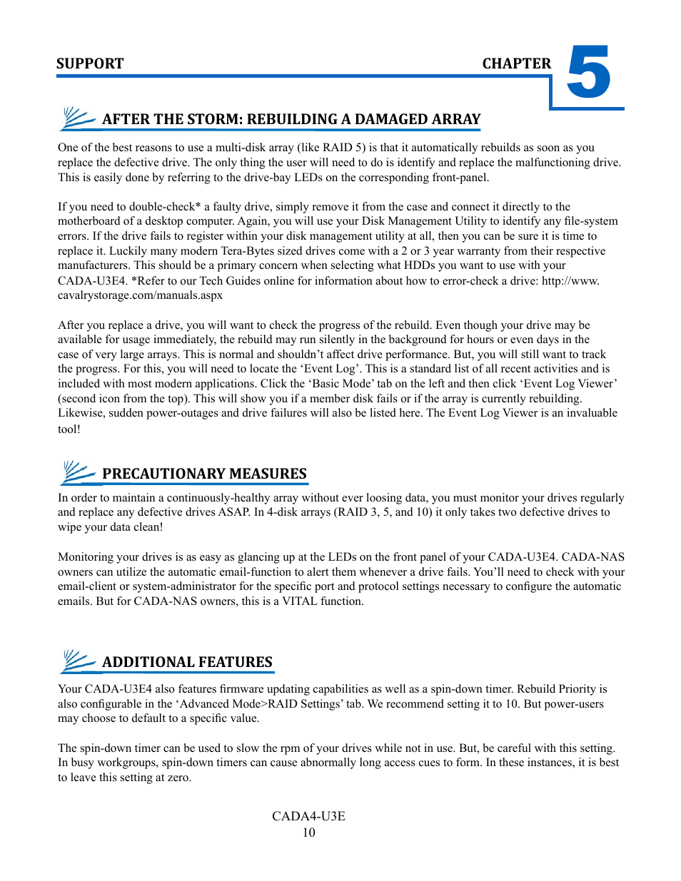 Cavalry Storage CADA-U3E4 User Manual | Page 12 / 14