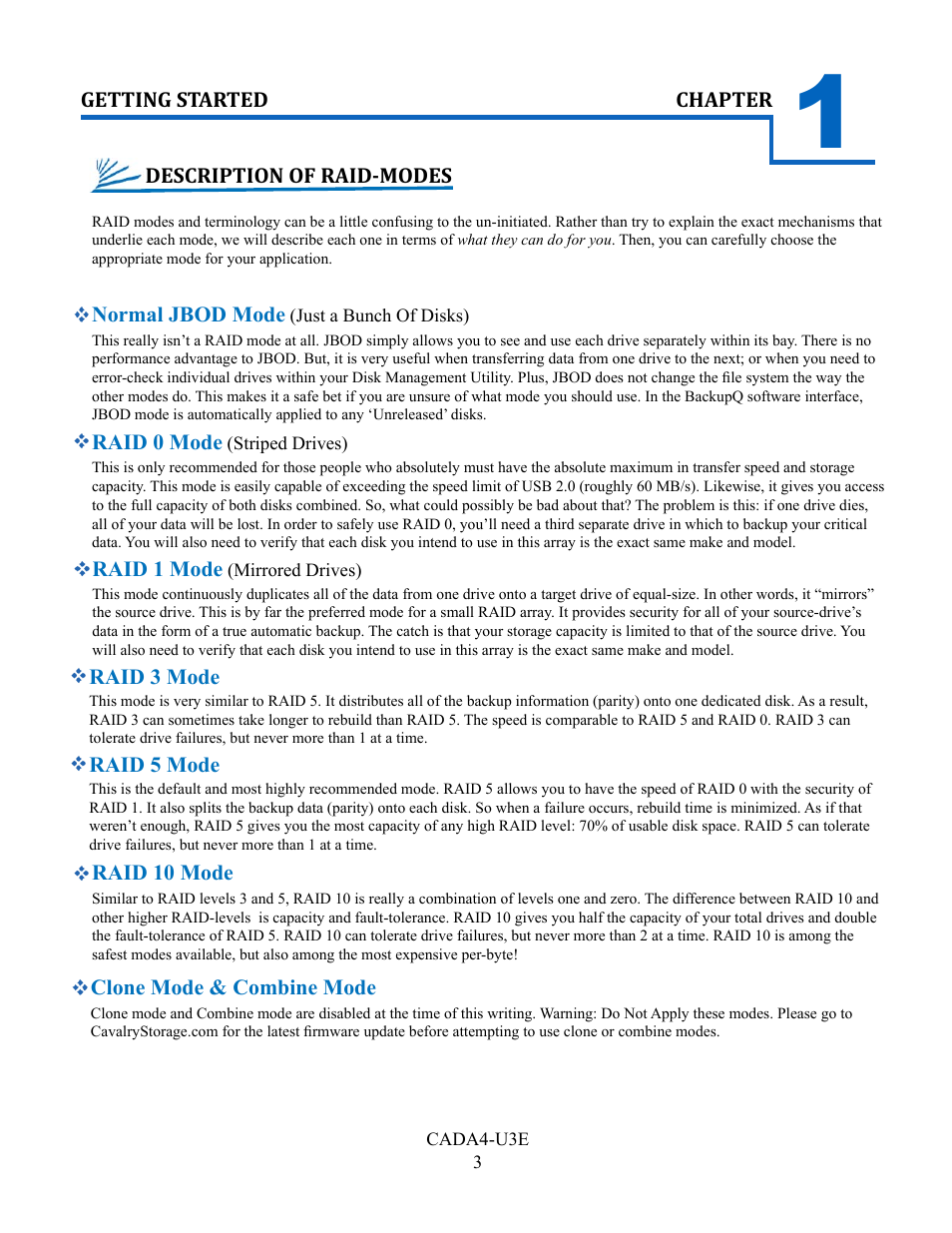 Cavalry Storage CADA-U3E4 User Manual | Page 5 / 14