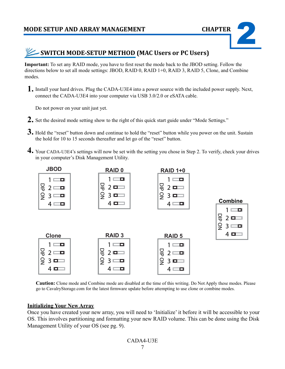 Cavalry Storage CADA-U3E4 User Manual | Page 9 / 14