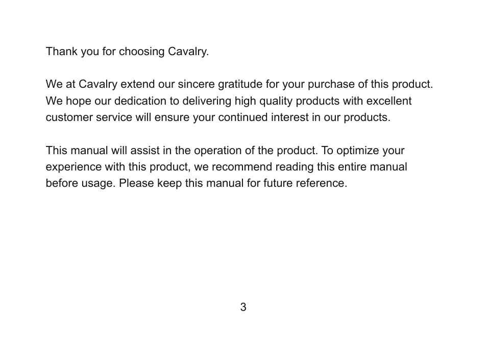 Cavalry Storage CAXM User Manual | Page 3 / 16