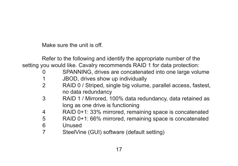 Cavalry Storage CADT-SA2 User Manual | Page 17 / 25