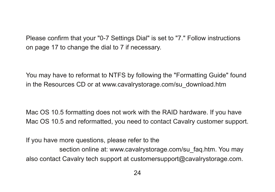 Cavalry Storage CADT-SA2 User Manual | Page 24 / 25