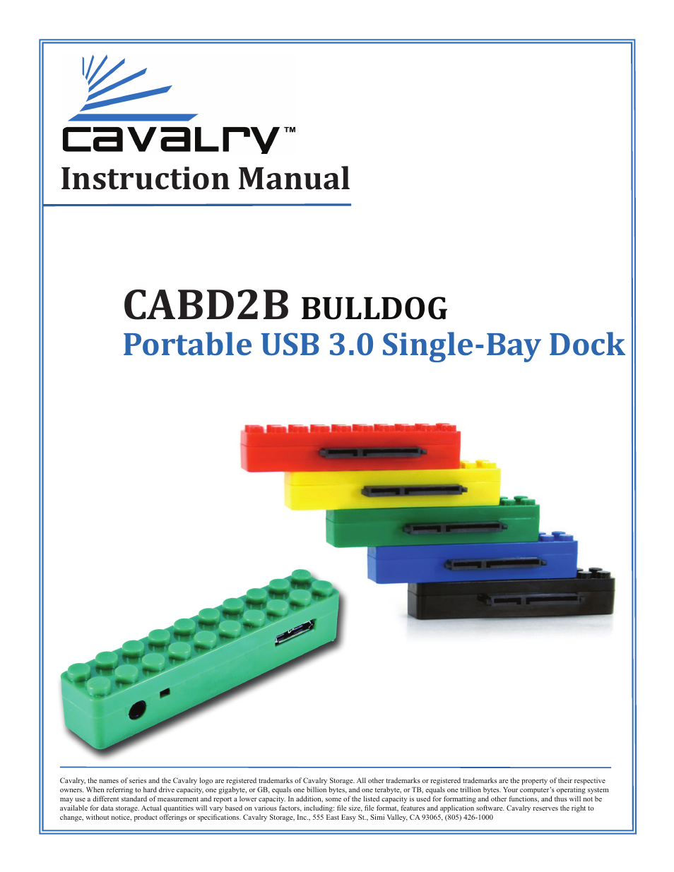 Cavalry Storage BULLDOG CABD2B User Manual | 8 pages