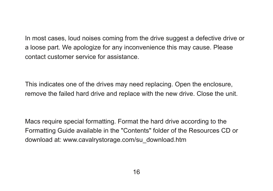 Cavalry Storage CADB-U34 User Manual | Page 16 / 20