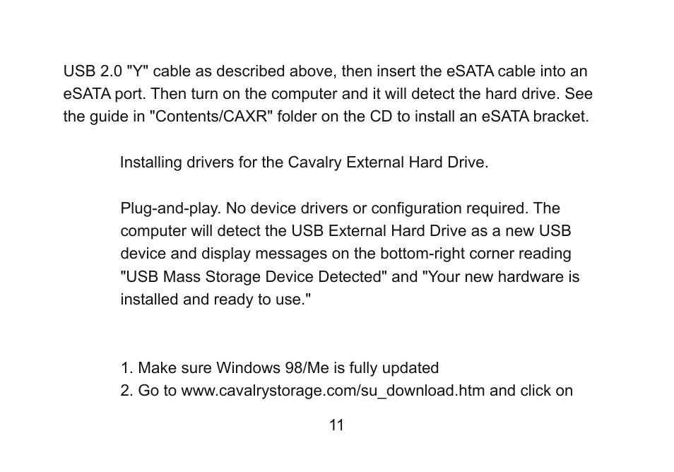 Cavalry Storage CAXR SERIES User Manual | Page 11 / 16