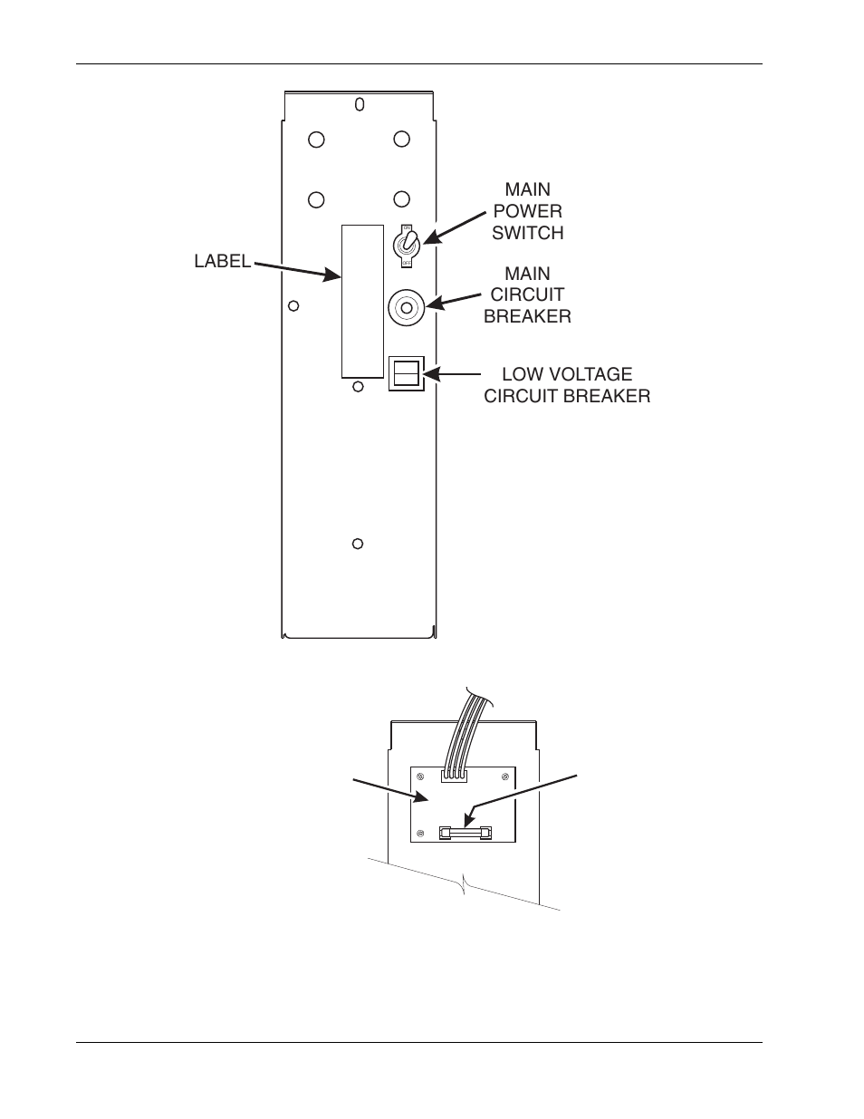 Power control panel (u.s./canada), Back side of u.s./canada power control panel, Controls and indicators hotcup operators’ guide | CMS Products 674 User Manual | Page 14 / 118