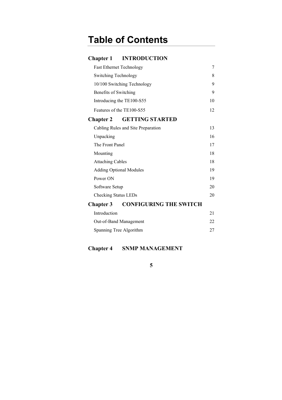 Cables to Go TE100-S55 User Manual | Page 5 / 57