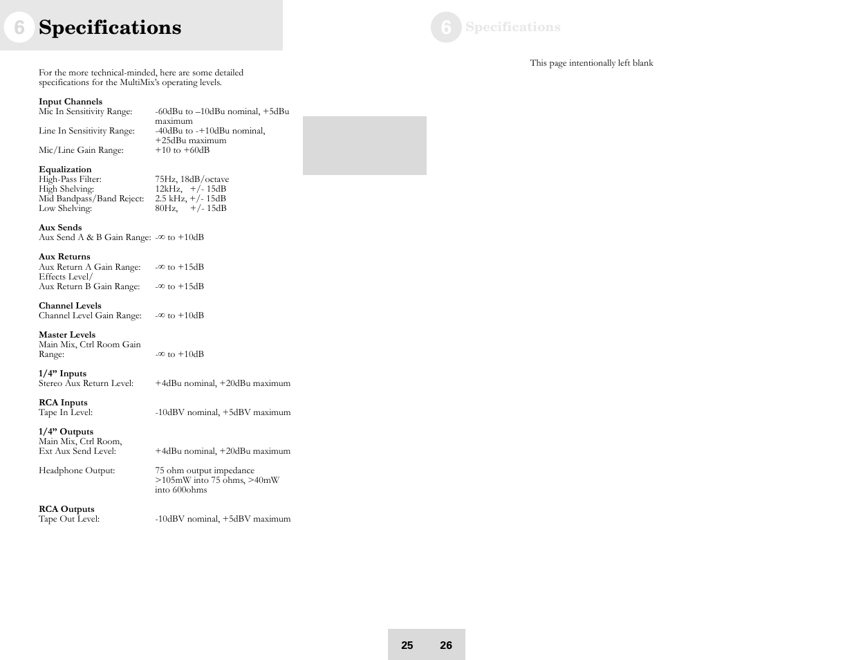 Specifications | Cables to Go 8 User Manual | Page 28 / 34