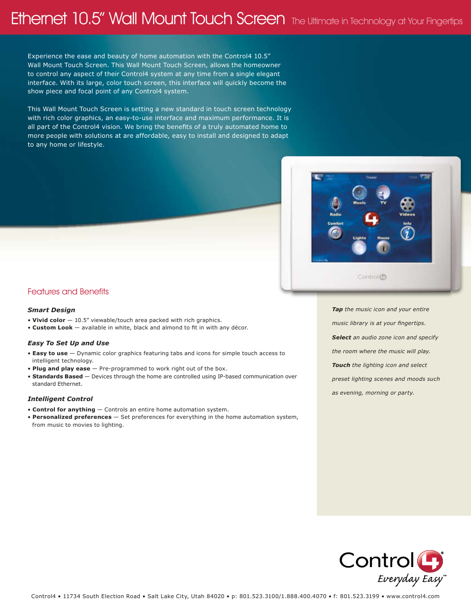 Control4 C4-TSWM10-E-A User Manual | 2 pages