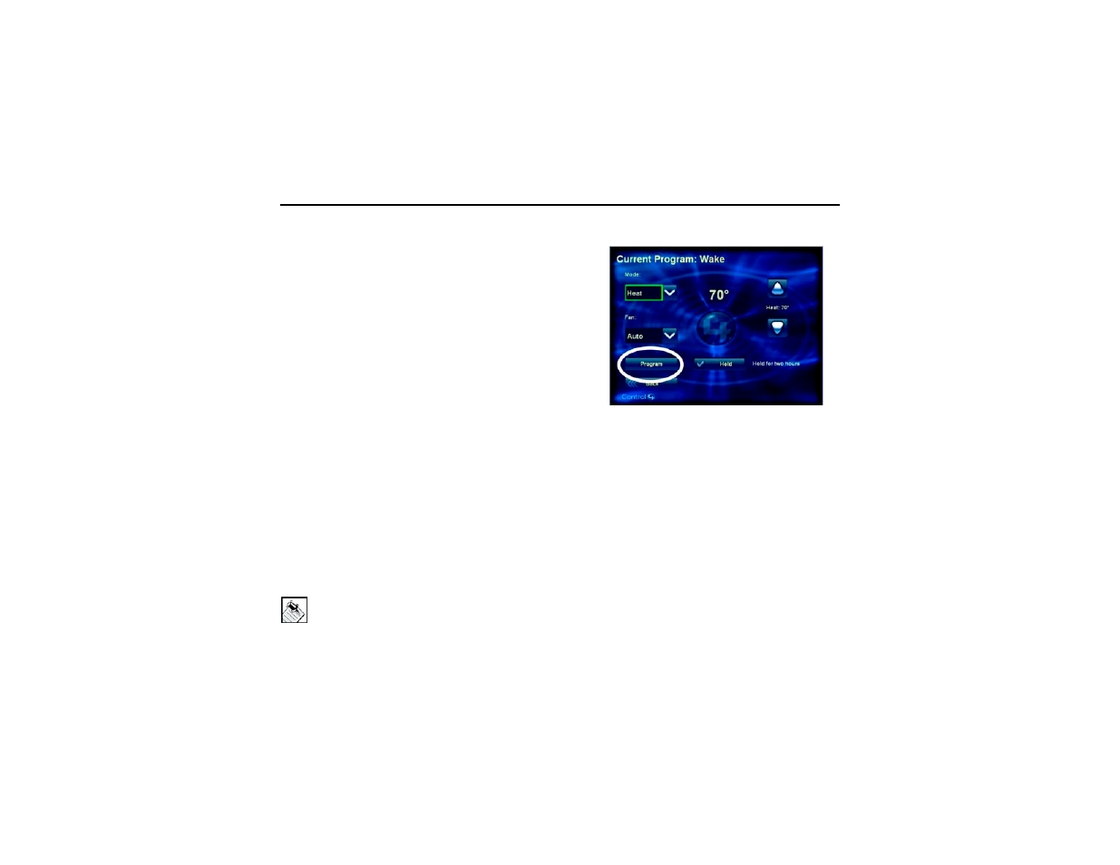 Options for program scheduling | Control4 Wireless Thermostat User Manual | Page 19 / 24