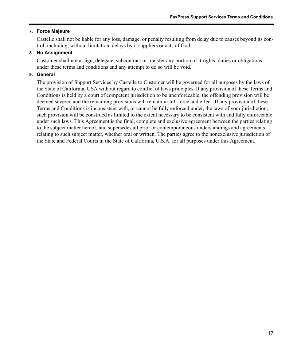 Castelle FaxPress User Manual | Page 18 / 24