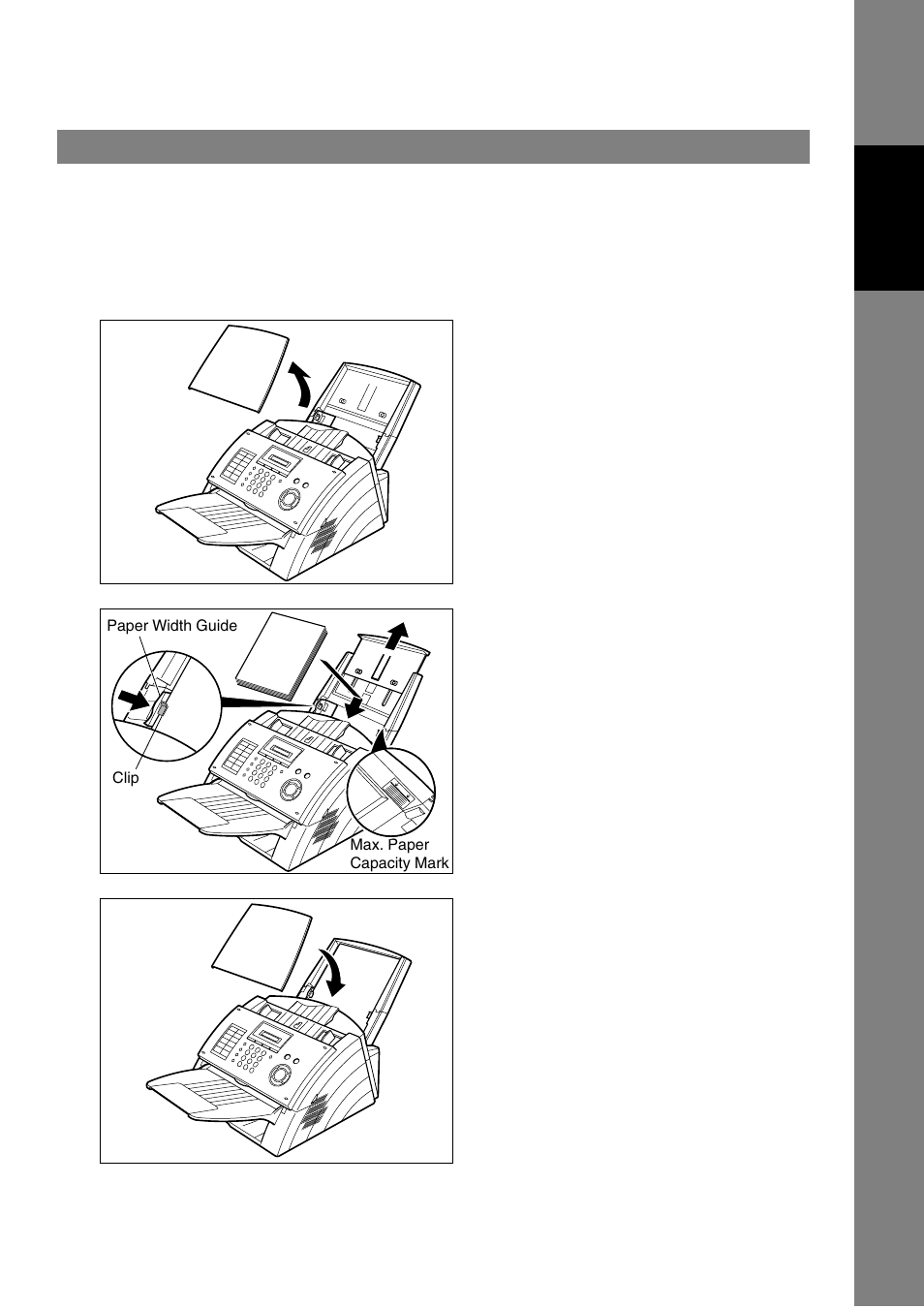 Loading the recording paper, Paper specifications | Panasonic UF-490 User Manual | Page 17 / 121