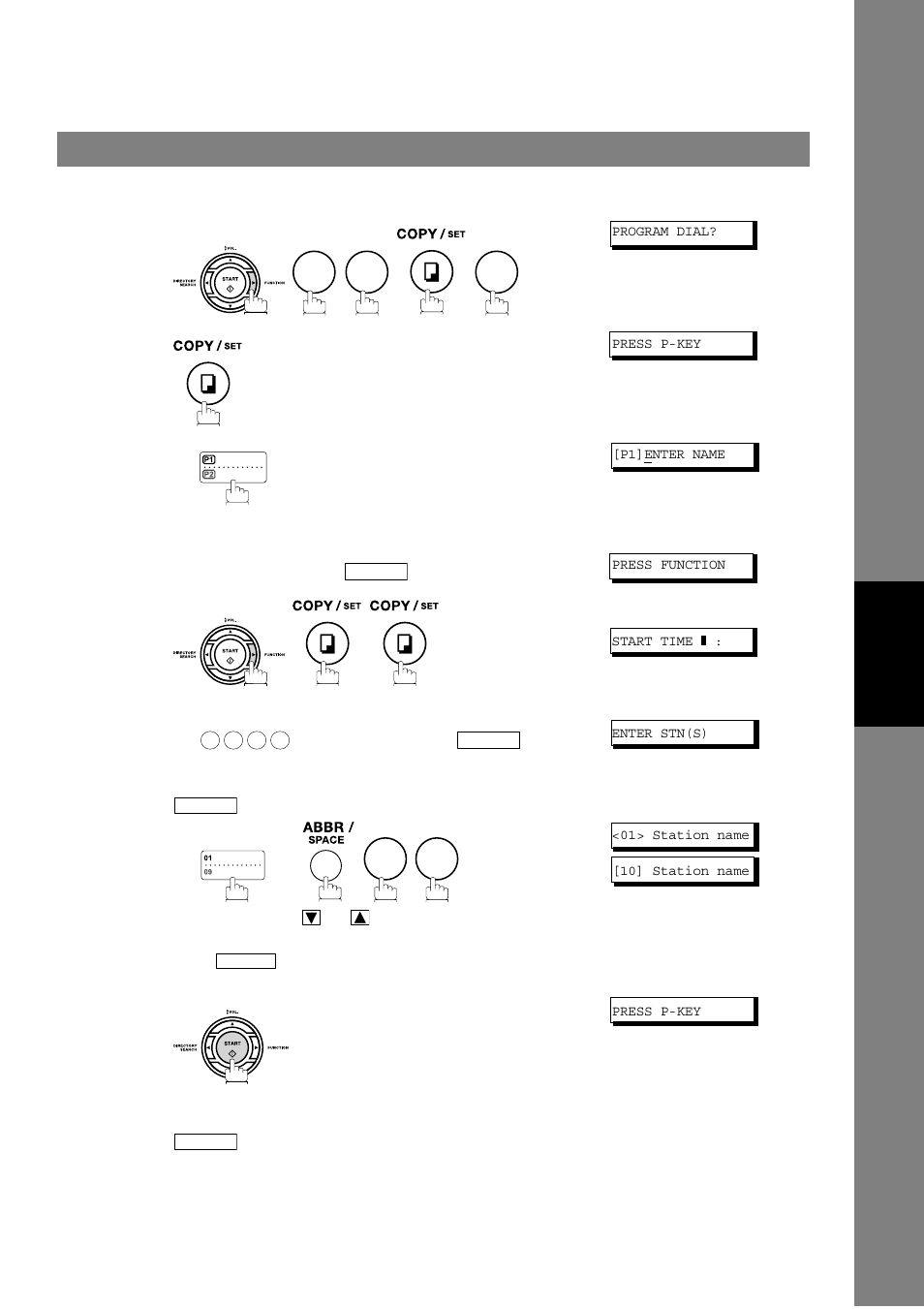 Setting for deferred transmission, Program keys | Panasonic UF-490 User Manual | Page 71 / 121