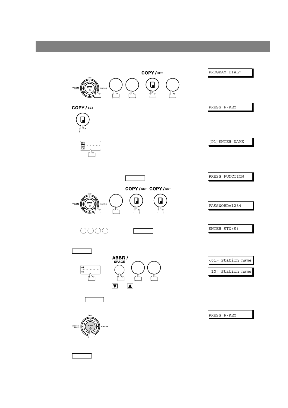 Setting for polling, Program keys | Panasonic UF-490 User Manual | Page 72 / 121