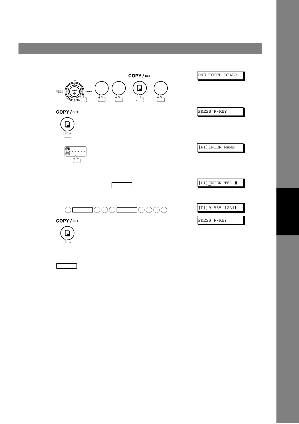 Setting for one-touch key, Program keys | Panasonic UF-490 User Manual | Page 73 / 121