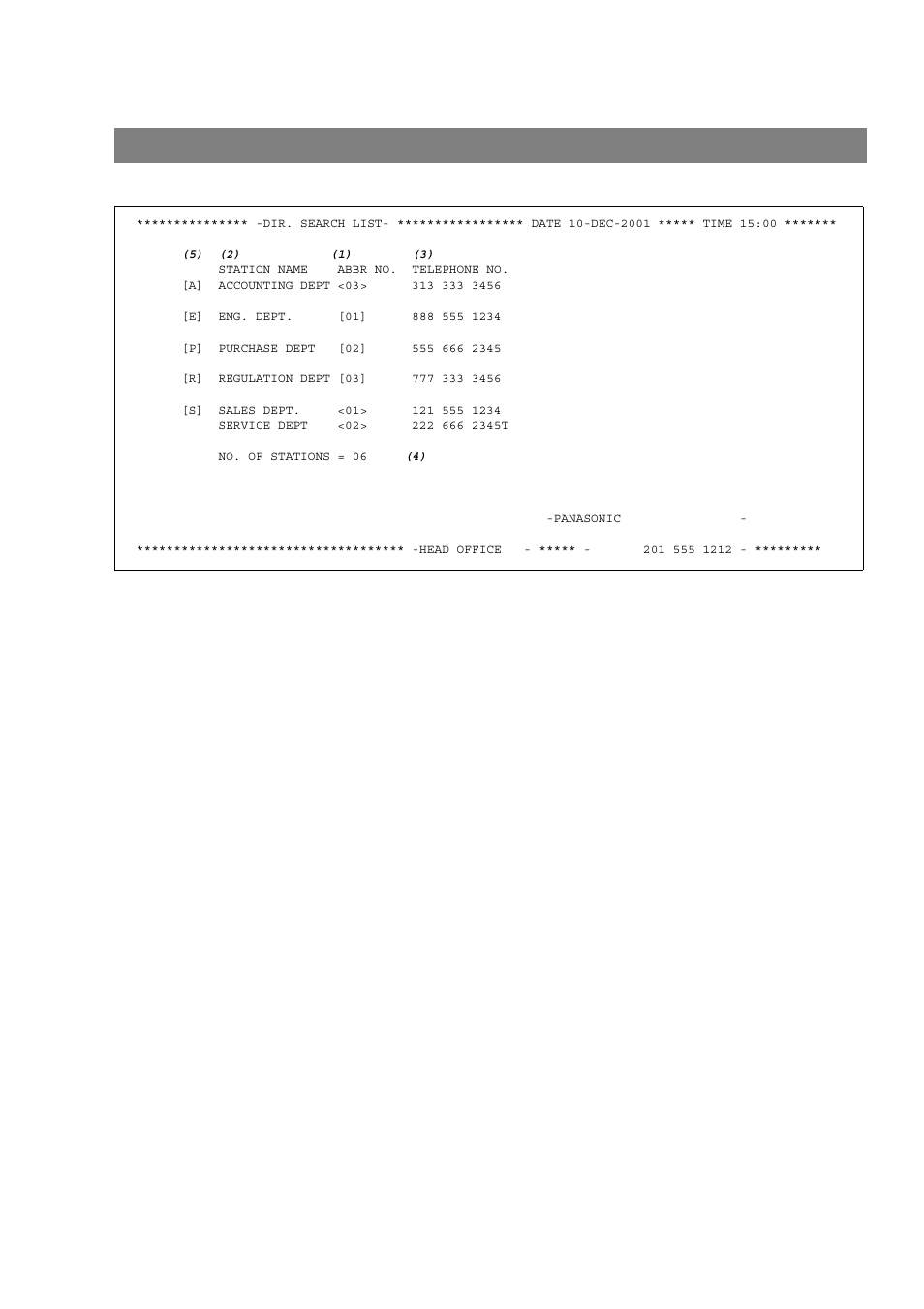 Journals and lists, One-touch/abbreviated and directory search list | Panasonic UF-490 User Manual | Page 92 / 121