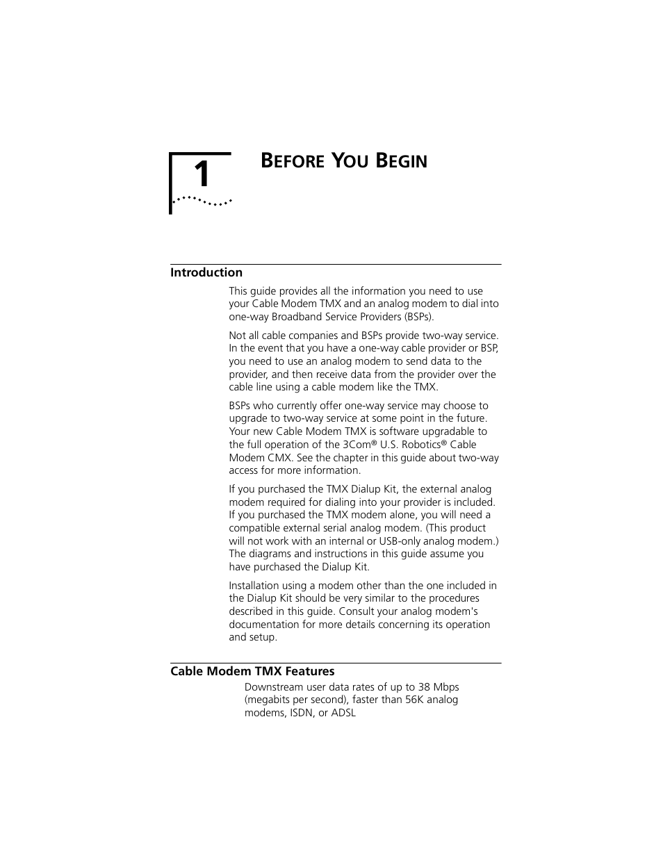 Efore, Egin | 3Com TMX 10031161 User Manual | Page 7 / 56