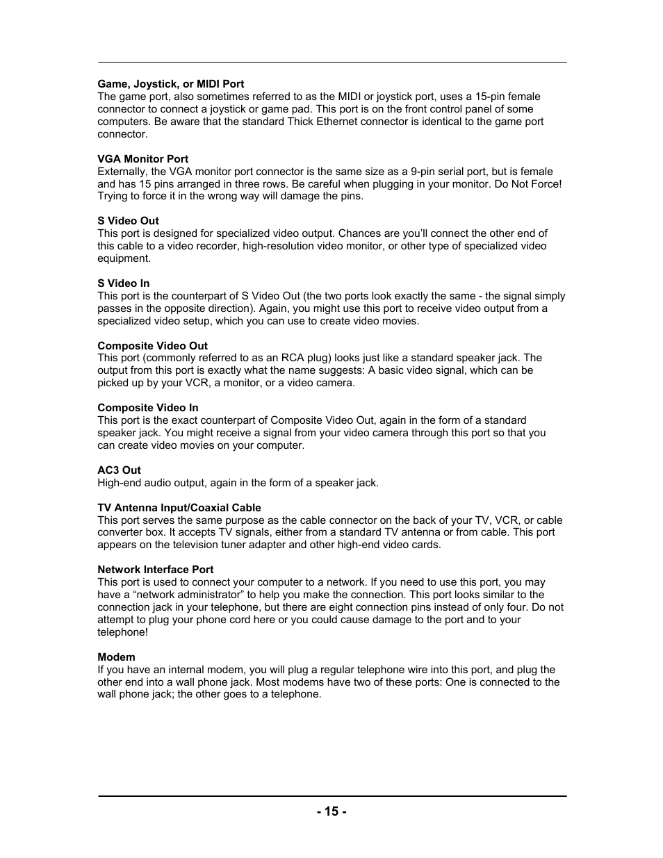 Computer Tech Link Vector User Manual | Page 15 / 44