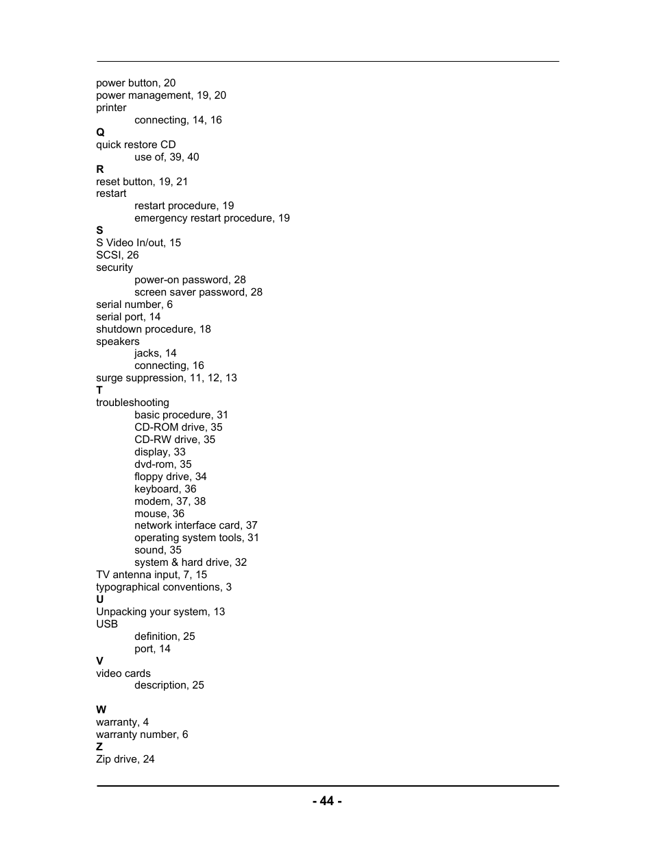 Computer Tech Link Vector User Manual | Page 44 / 44