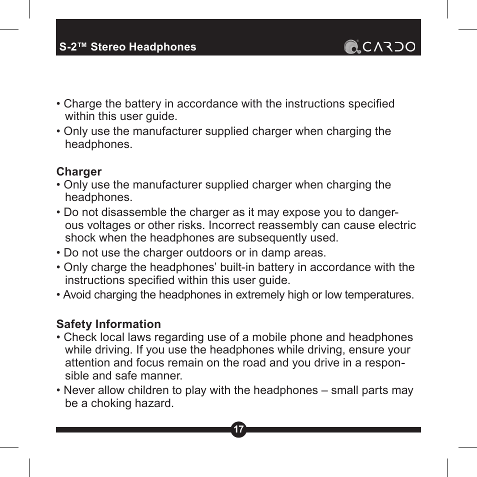 Cardo Systems Cardo S-2 User Manual | Page 17 / 20
