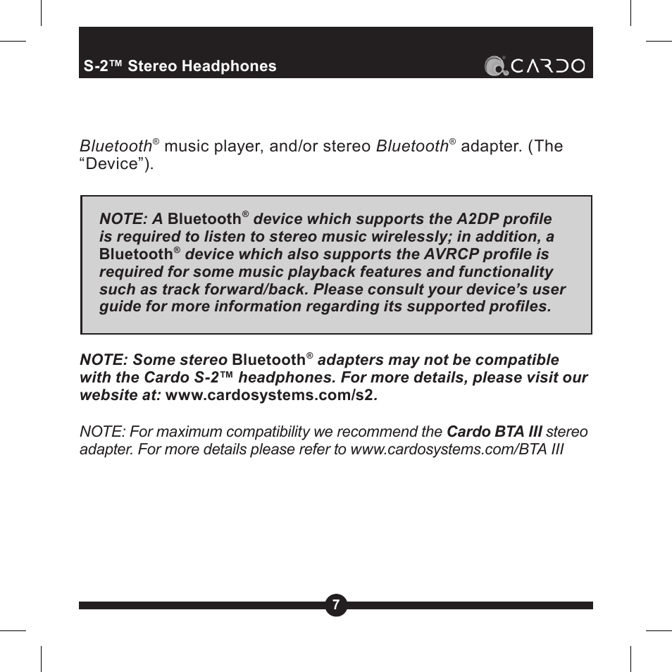 Cardo Systems Cardo S-2 User Manual | Page 7 / 20