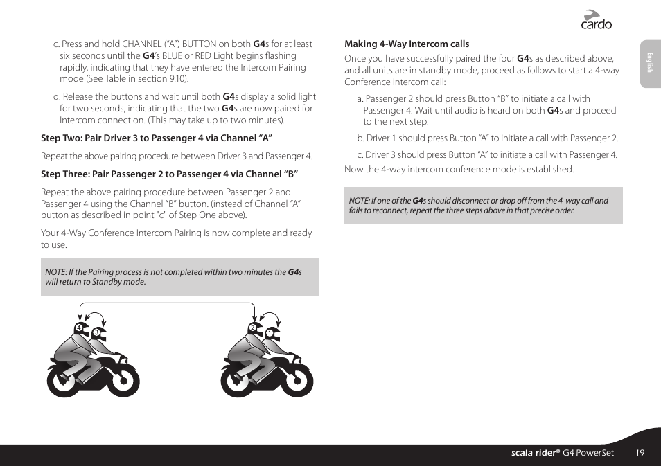 Cardo SCALA RIDER G4 User Manual | Page 19 / 28