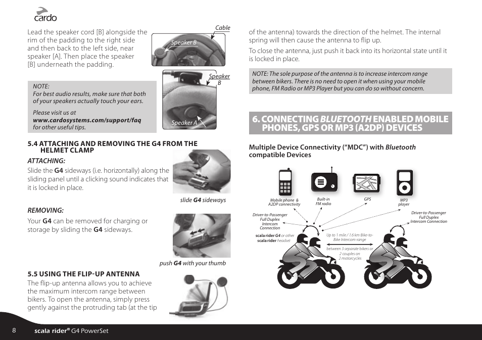 Cardo SCALA RIDER G4 User Manual | Page 8 / 28