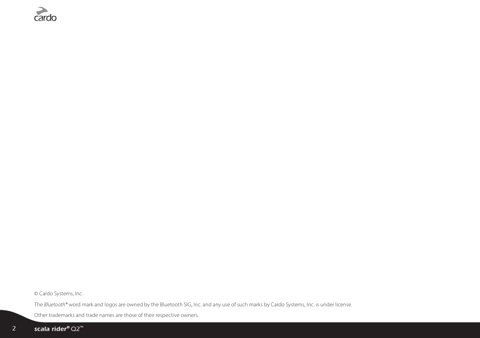 Cardo Q2 User Manual | Page 2 / 14