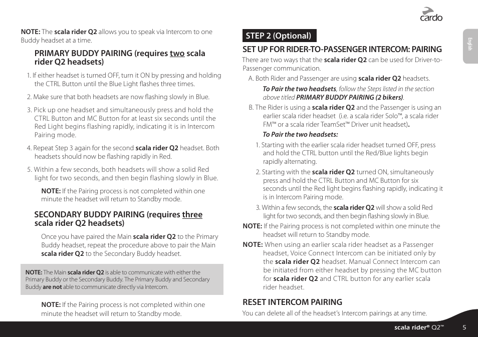 Cardo Q2 User Manual | Page 5 / 14