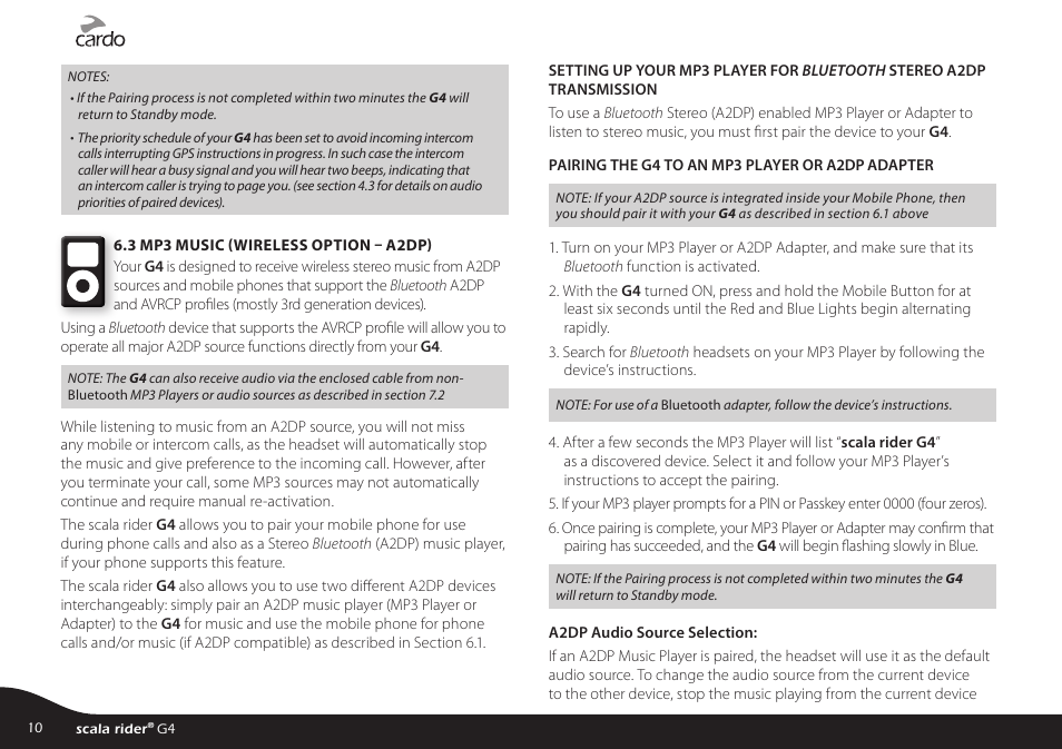 Cardo G4 User Manual | Page 10 / 27