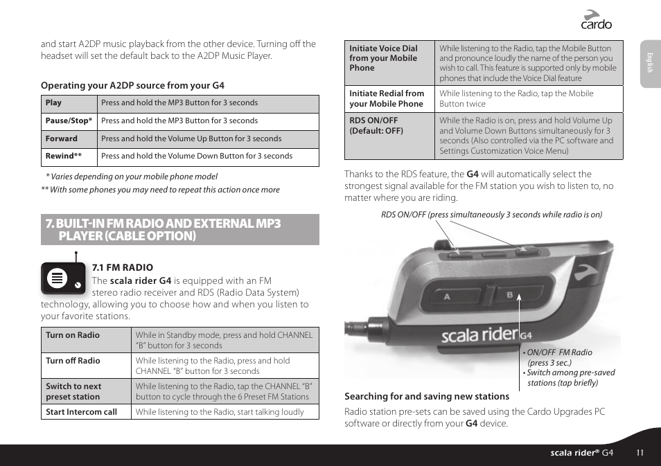 Cardo G4 User Manual | Page 11 / 27
