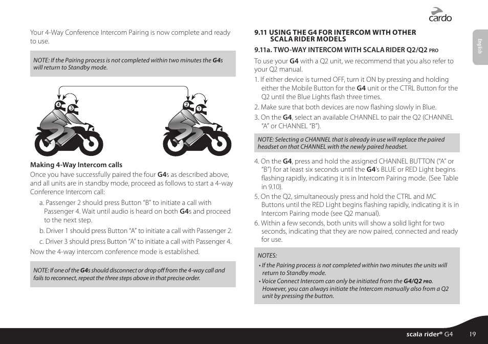 Cardo G4 User Manual | Page 19 / 27