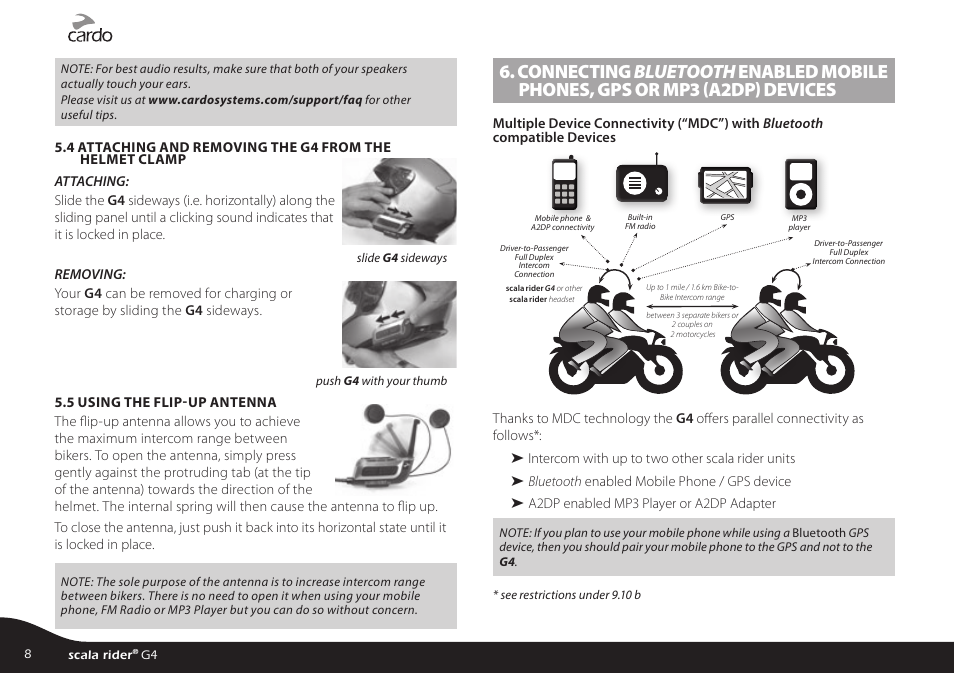 Cardo G4 User Manual | Page 8 / 27