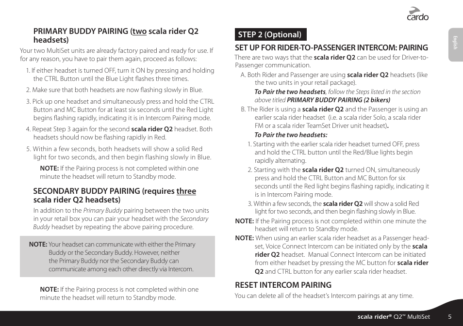 Cardo Systems SCALARIDER Q2 User Manual | Page 5 / 14