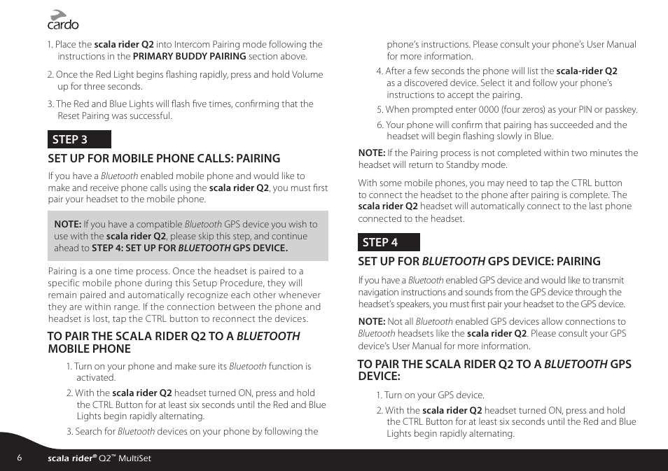 Cardo Systems SCALARIDER Q2 User Manual | Page 6 / 14