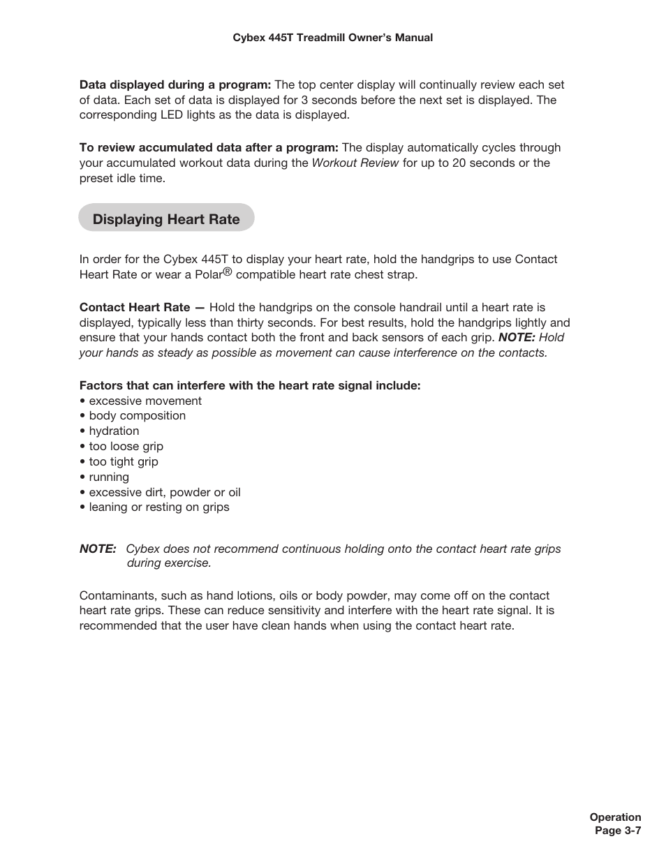 Cybex CX-445T User Manual | Page 22 / 67
