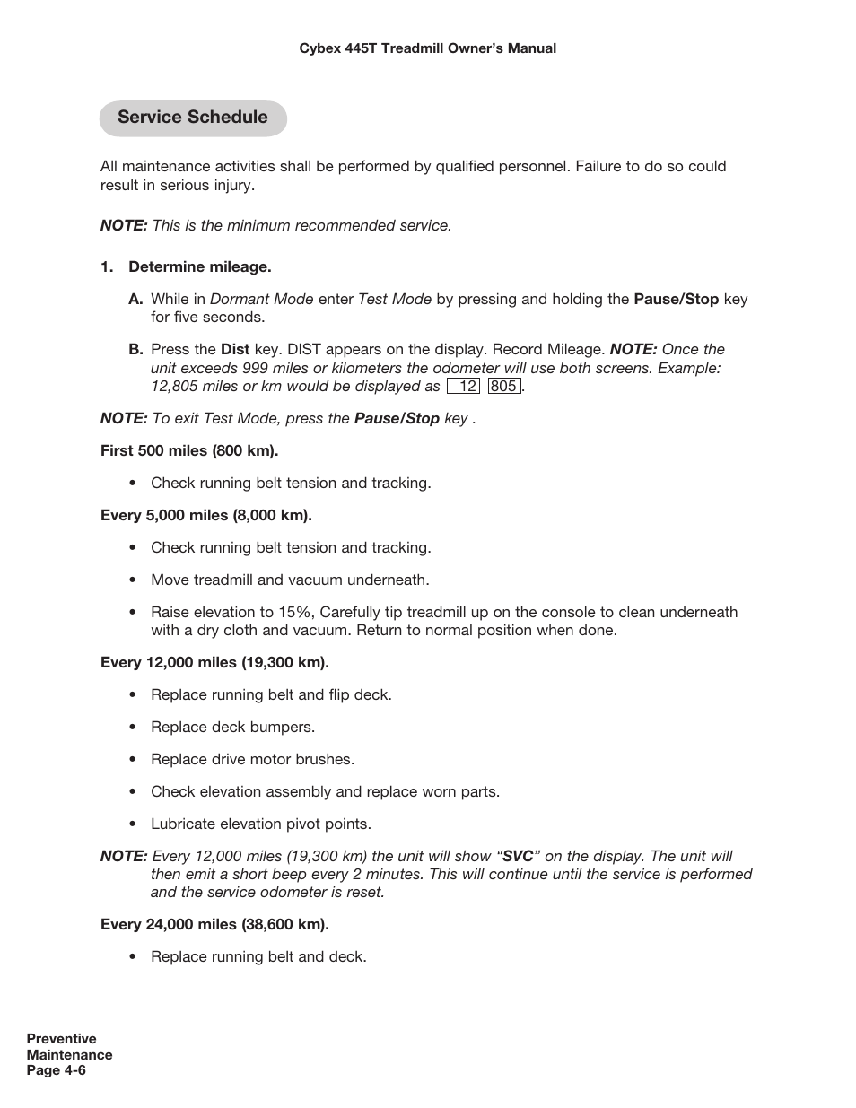 Cybex CX-445T User Manual | Page 46 / 67