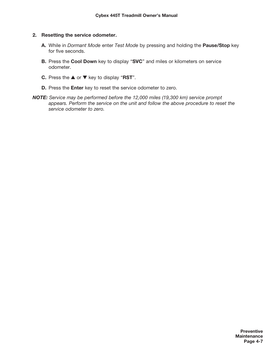 Cybex CX-445T User Manual | Page 47 / 67