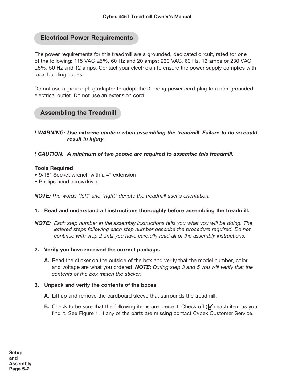Cybex CX-445T User Manual | Page 49 / 67