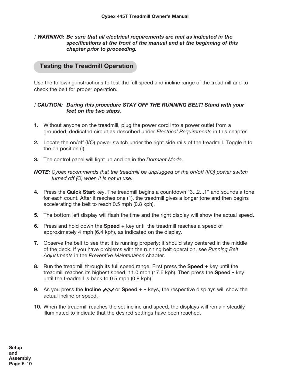 Cybex CX-445T User Manual | Page 57 / 67
