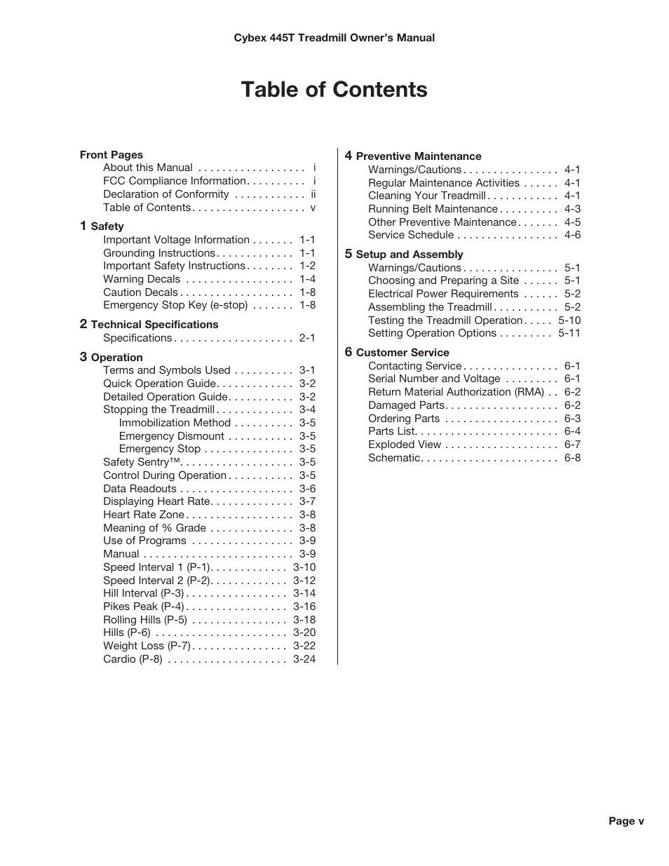 Cybex CX-445T User Manual | Page 6 / 67
