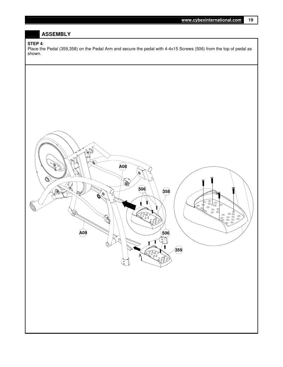 Cybex 350A User Manual | Page 19 / 44