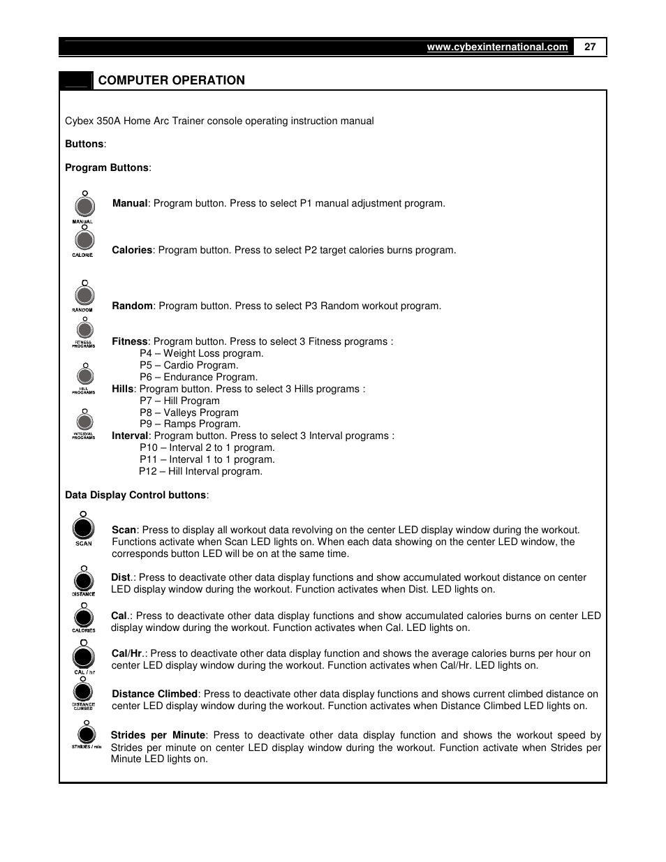 Cybex 350A User Manual | Page 27 / 44