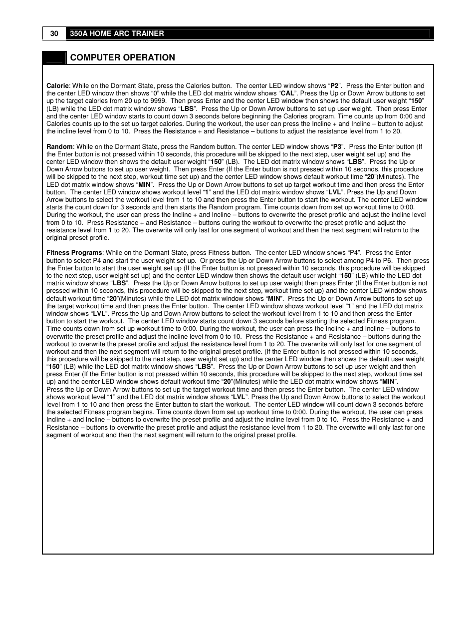Cybex 350A User Manual | Page 30 / 44