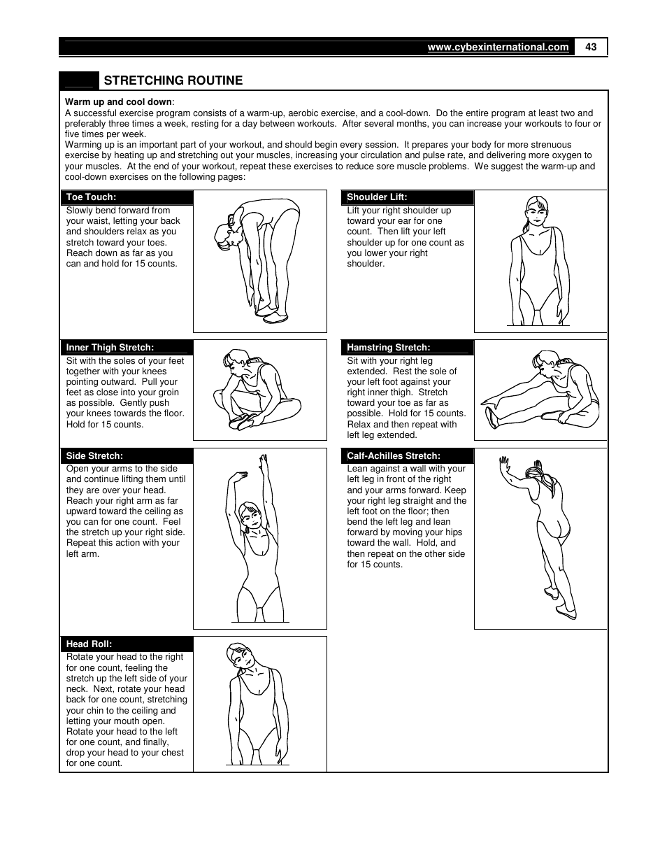 Cybex 350A User Manual | Page 43 / 44