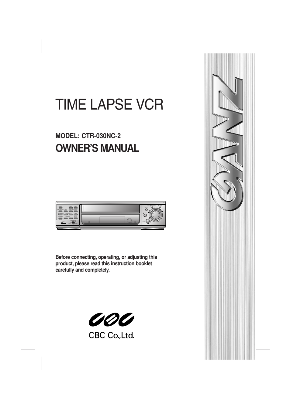 CBC CTR-030NC-2 User Manual | 33 pages